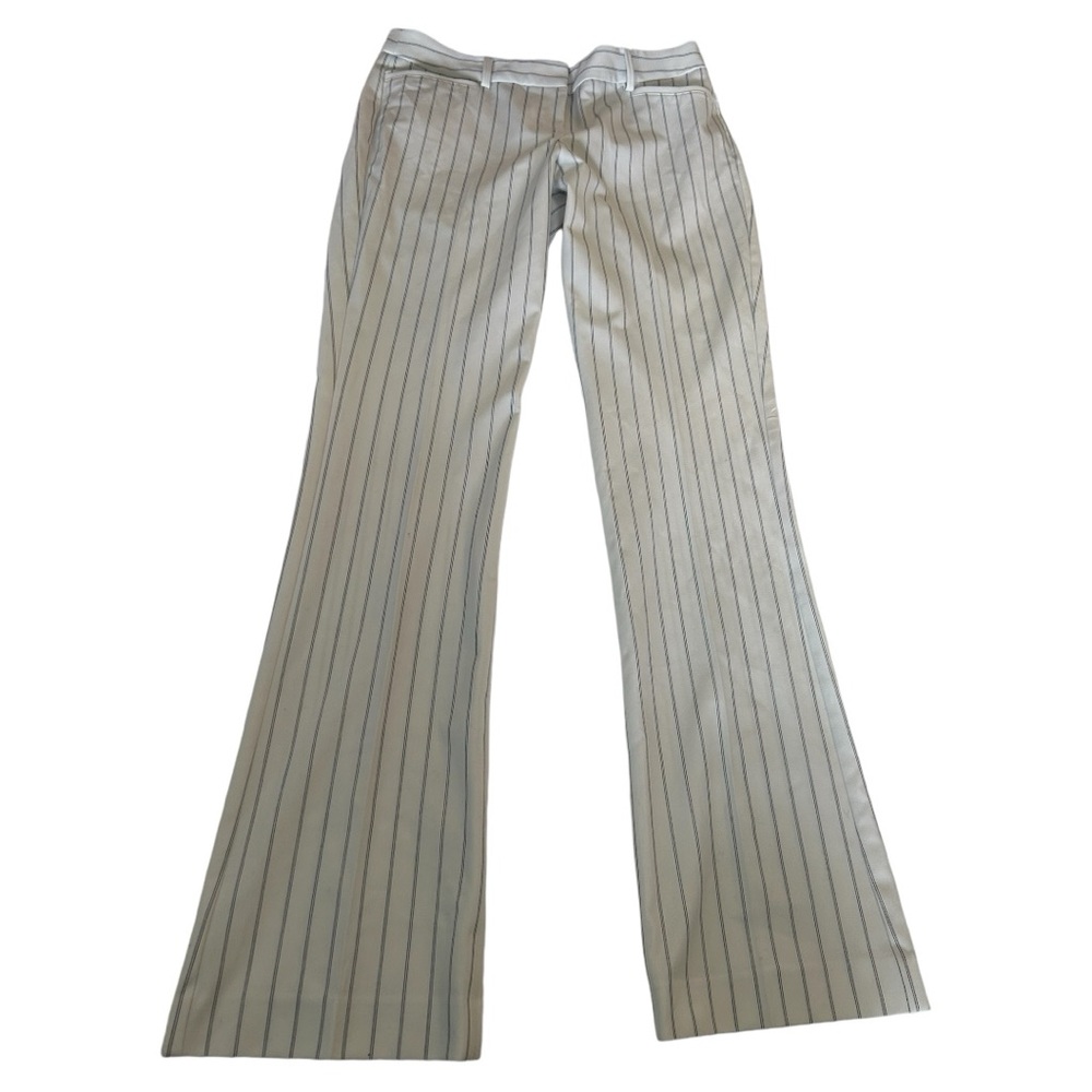 Express White Pinstripe Boot Cut Pants